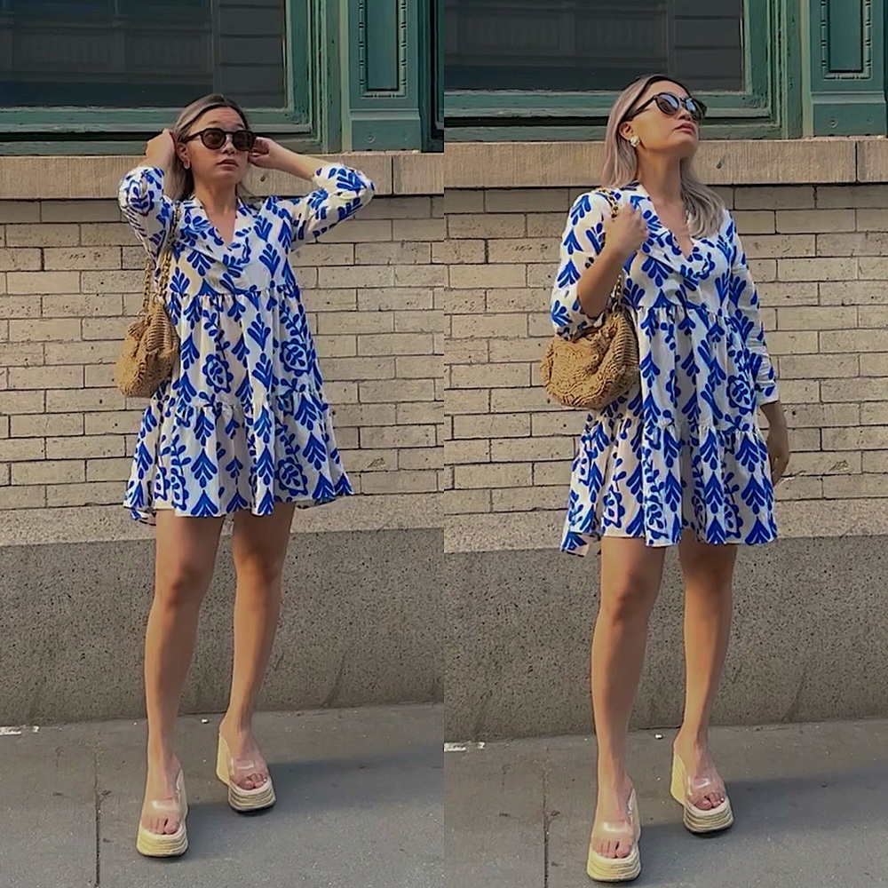 ZARA Printed Short Dress